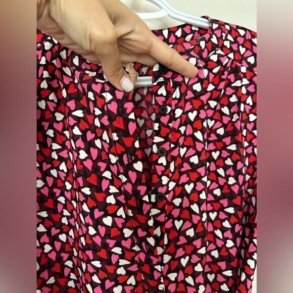 Loft Hearts Long Sleeves Belted Dress - Picture 3 of 11